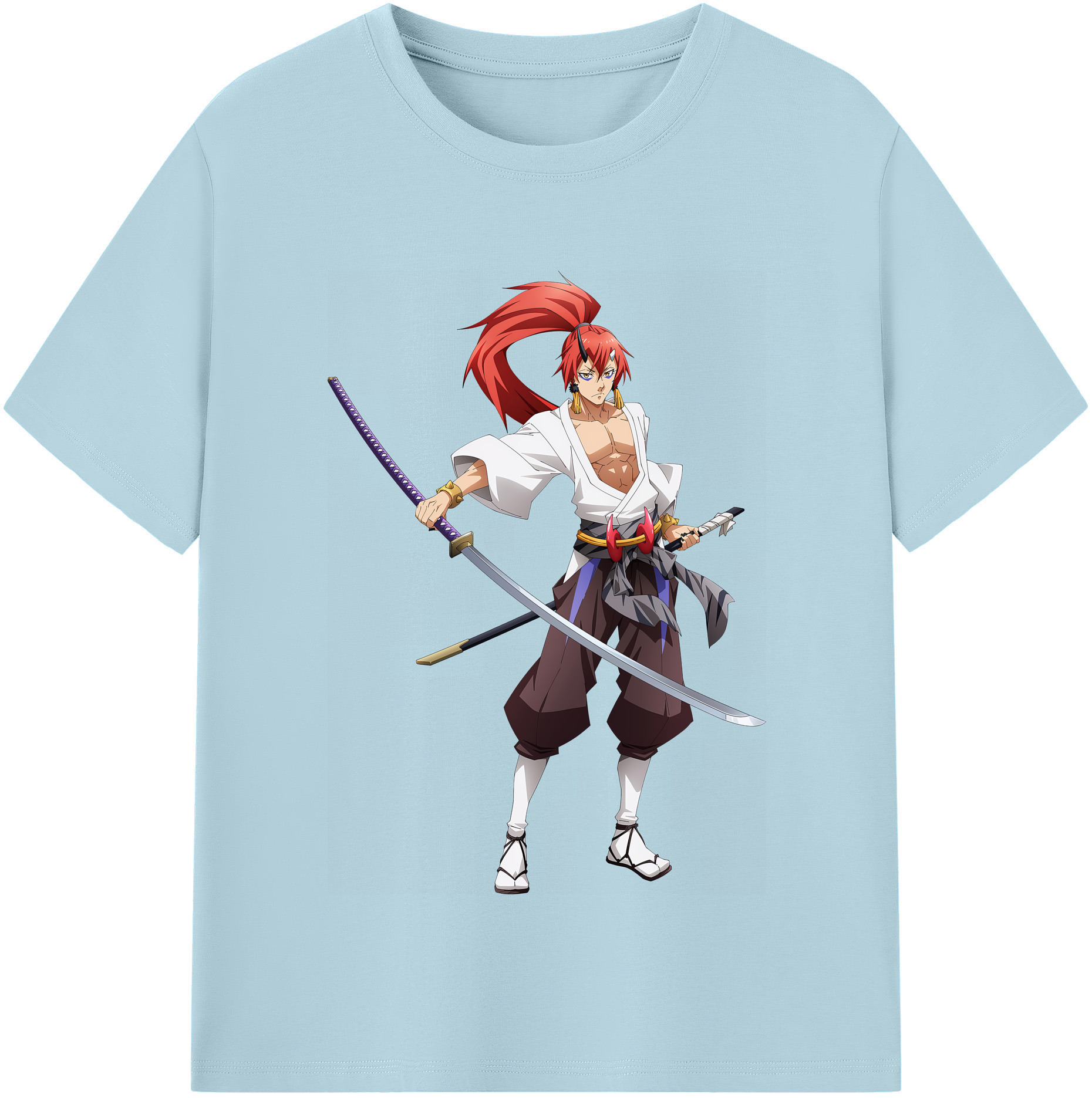 （画像用） 転スラ Regarding Reincarnated to Slime 綿100％半袖Tシャツ（フロントプリント）